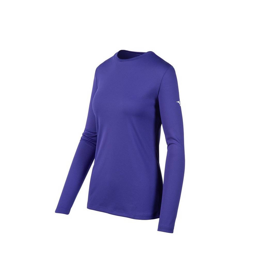 Mizuno Long Sleeve Női Futópóló Lila TWV743159